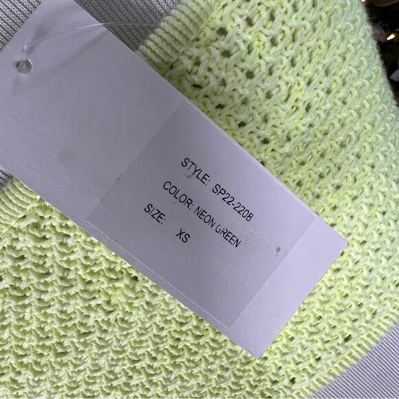 NWT Victor Glemaud Sleeveless Dress in Neon Green XS - Picture 9 of 9